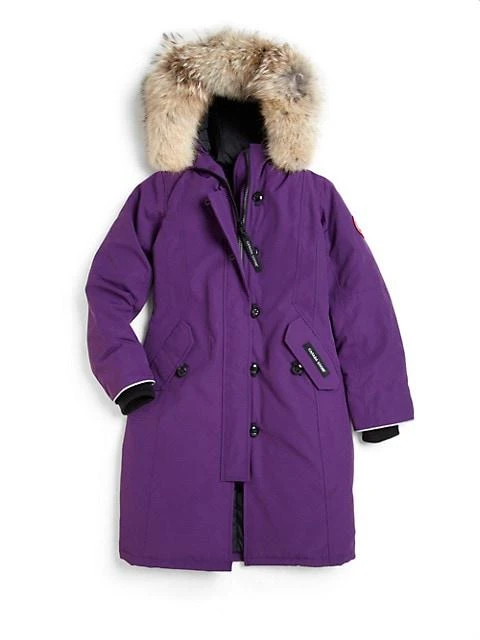 商品Canada Goose|Kid's Brittania Coyote Fur-Trim Down Parka,价格¥6443,第1张图片