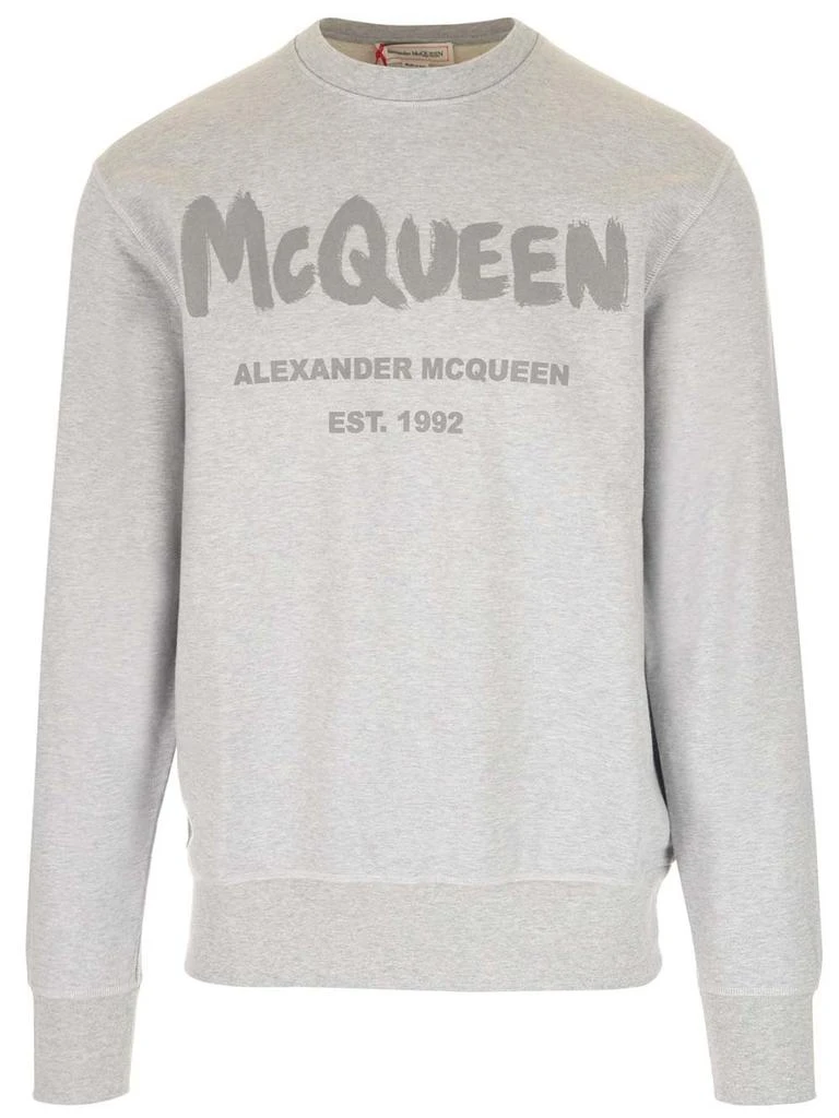 商品Alexander McQueen|Alexander McQueen Logo Printed Crewneck Sweatshirt,价格¥2395,第1张图片