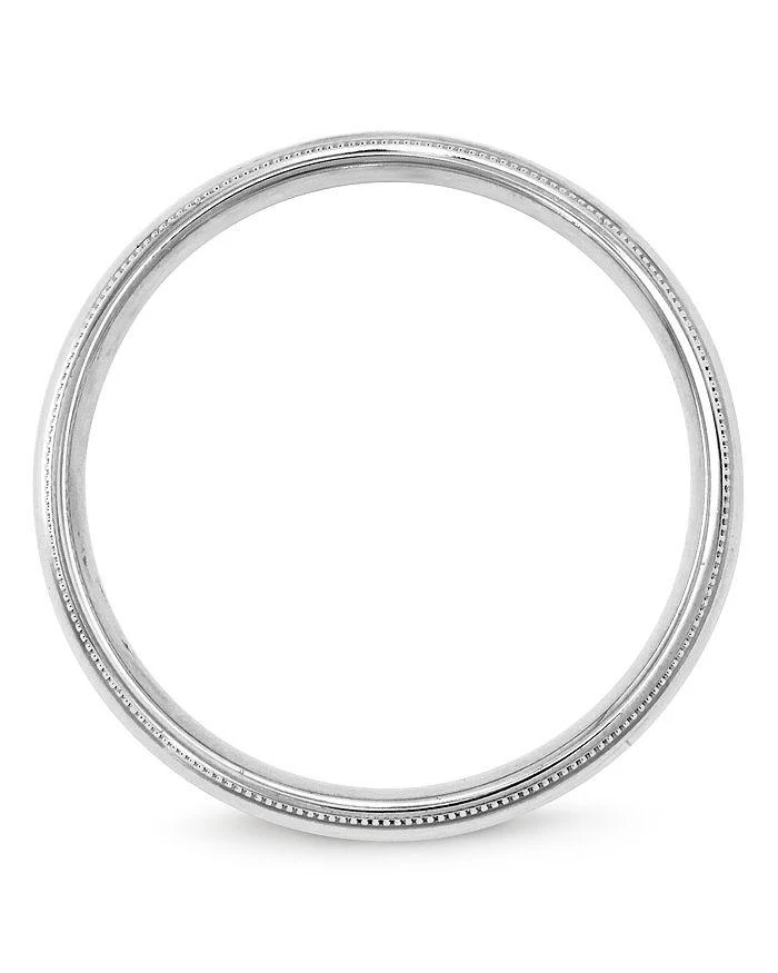 商品Bloomingdale's|Men's 4mm Milgrain Comfort Fit Band in 14K White Gold - Exclusive,价格¥2410,第3张图片详细描述