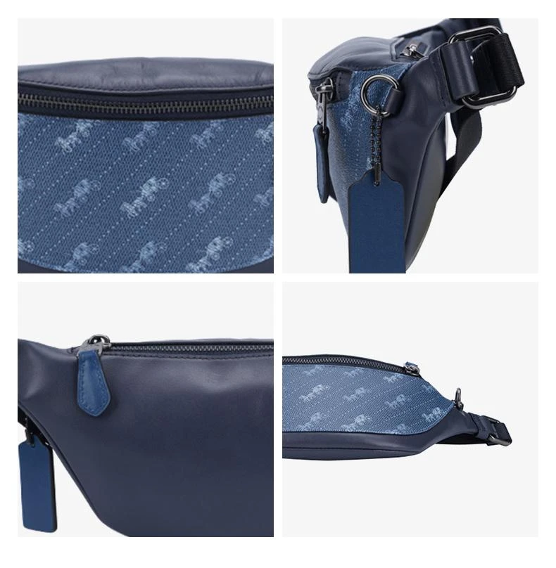 商品Coach|美国直邮COACH 奥莱款中号男士PVC配皮腰包胸包两用,价格¥3024,第10张图片详细描述