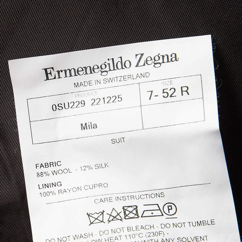 Ermenegildo Zegna Brown Self Striped Micronsphere Wool Custom Made Blazer XL 商品