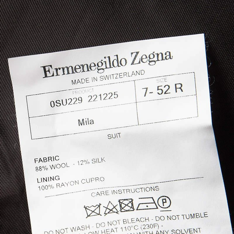Ermenegildo Zegna Ermenegildo Zegna Brown Self Striped Micronsphere Wool Custom Made Blazer XL 6