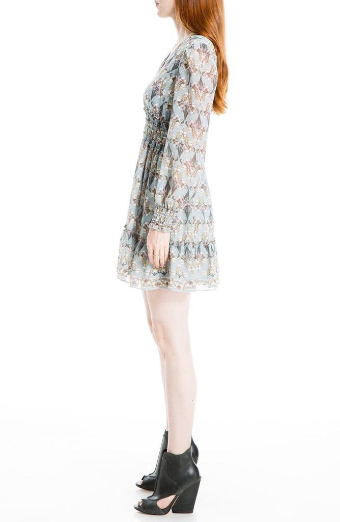 商品MAXSTUDIO|Geometric Floral Print Smocked Waist Dress,价格¥263-¥301,第5张图片详细描述