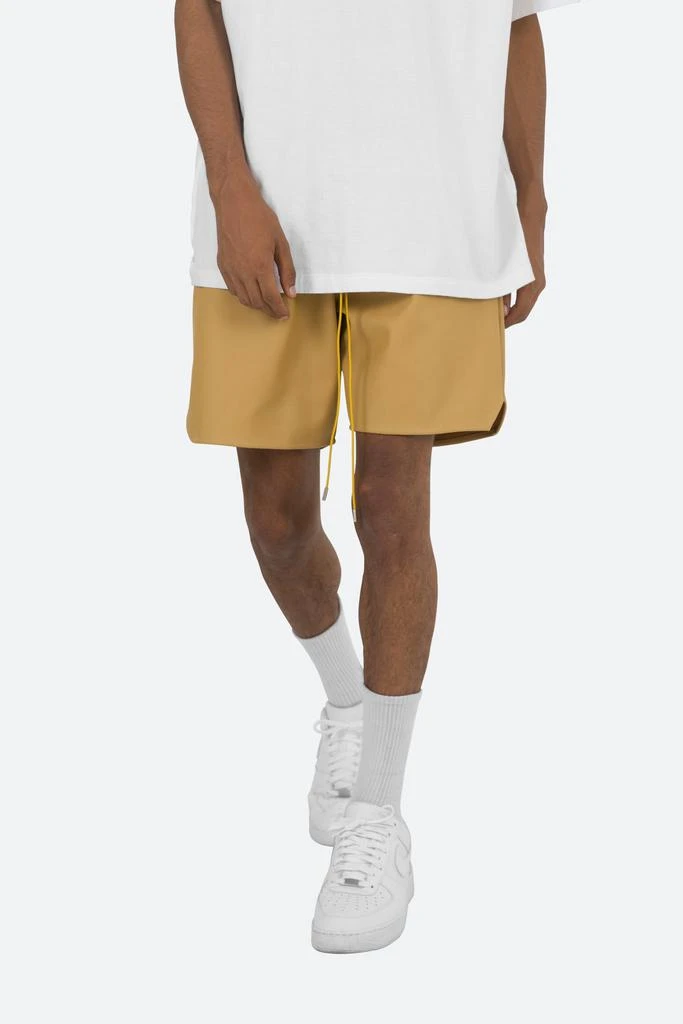 Leather Basketball Shorts - Mustard 商品