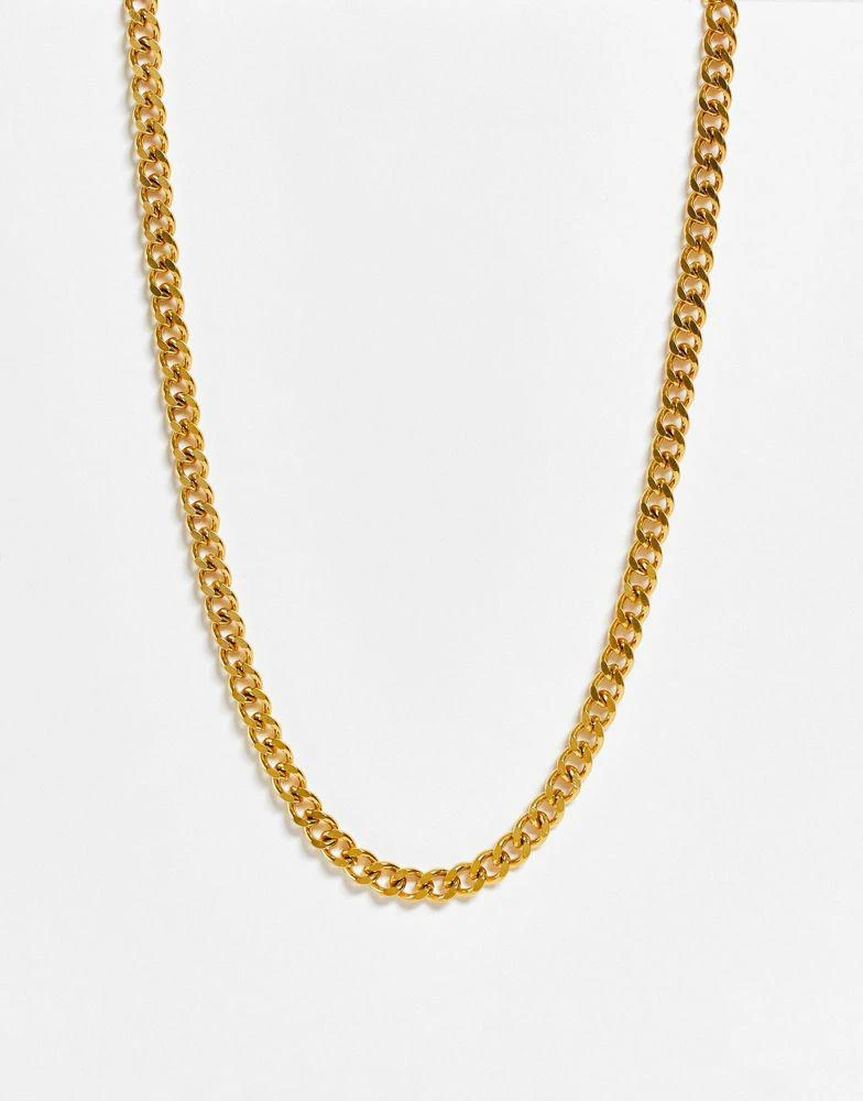 商品ASOS|ASOS DESIGN stainless steel chain necklace in gold tone,价格¥82,第1张图片