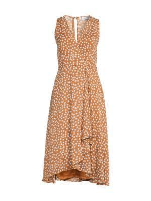 商品Calvin Klein|Polka Dot Wrap Dress,价格¥284,第5张图片详细描述