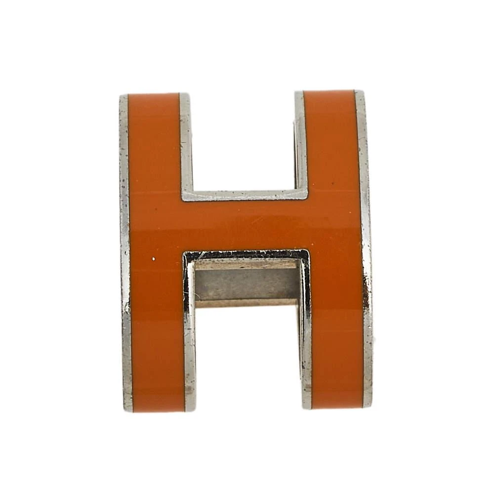 商品[二手商品] Hermes|Hermes Pop H Palladium Plated Orange Lacquer Pendant,价格¥1505,第1张图片