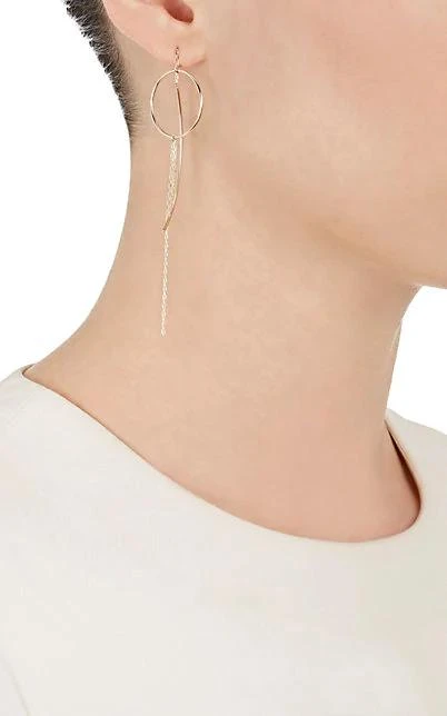 商品Hirotaka|Yellow Gold Wire-Ring & Chain Earrings,价格¥2792,第2张图片详细描述