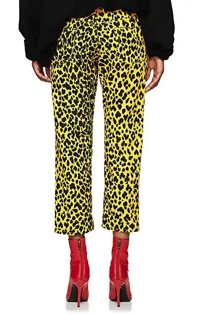 商品R13|Joey Leopard-Print Crop Jeans,价格¥1031,第3张图片详细描述