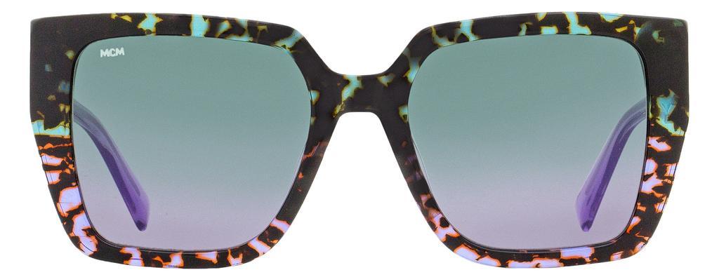 商品MCM|MCM Women's Square Sunglasses MCM723S 342 Purple Tortoise 53mm,价格¥615,第4张图片详细描述