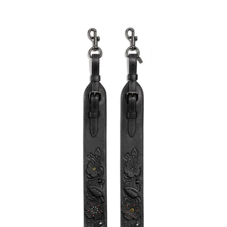 商品Coach|Novelty Strap in Glovetanned Leather with Tea Rose Tooling,价格¥1111,第2张图片详细描述
