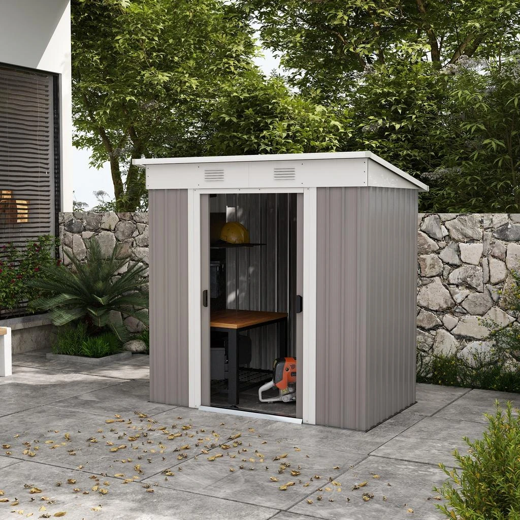 商品Streamdale Furniture|Streamdale Secure and Spacious Outdoor Shed for Garden Tools and Equipment,价格¥4060,第2张图片详细描述