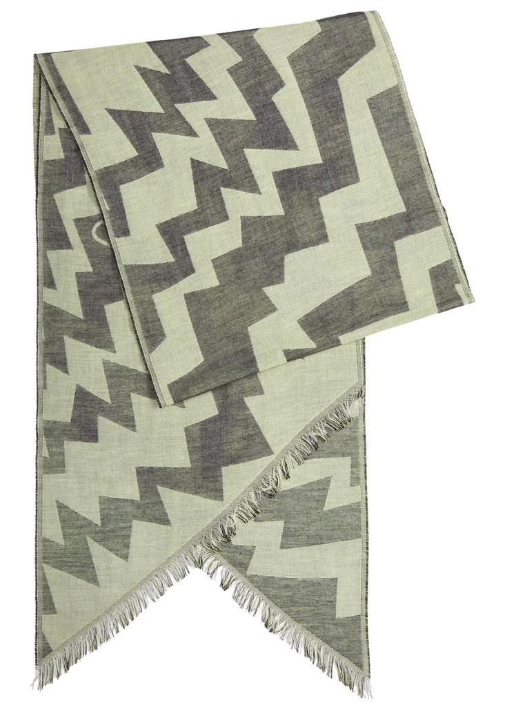 商品Vivienne Westwood|Zigzag logo-jacquard cotton scarf,价格¥1169,第1张图片