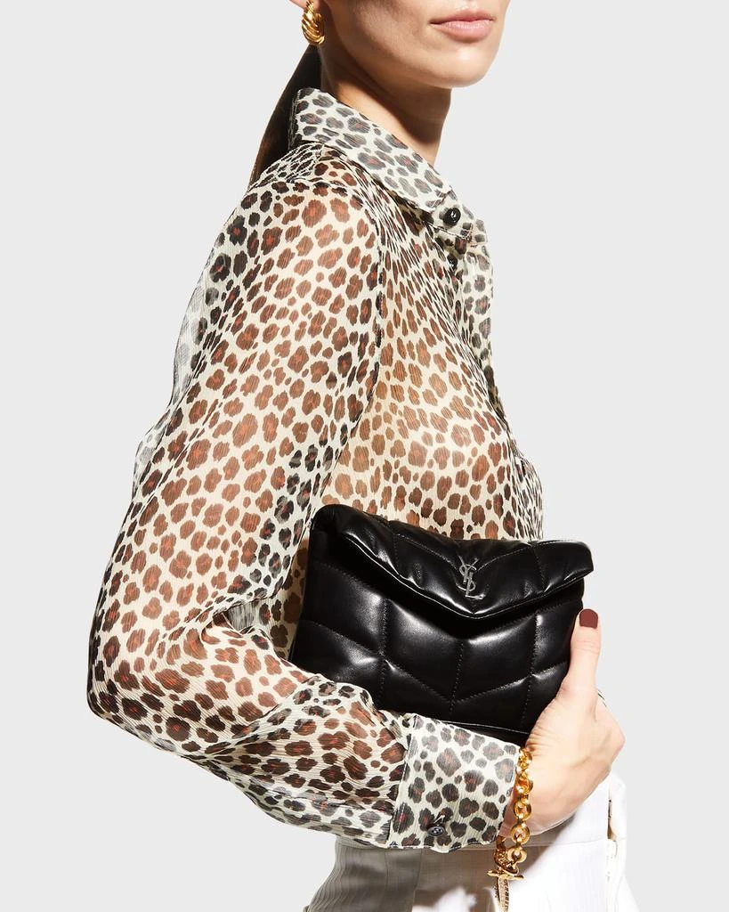 商品Yves Saint Laurent|Loulou Quilted Puffer Pouch Clutch Bag,价格¥7454,第2张图片详细描述