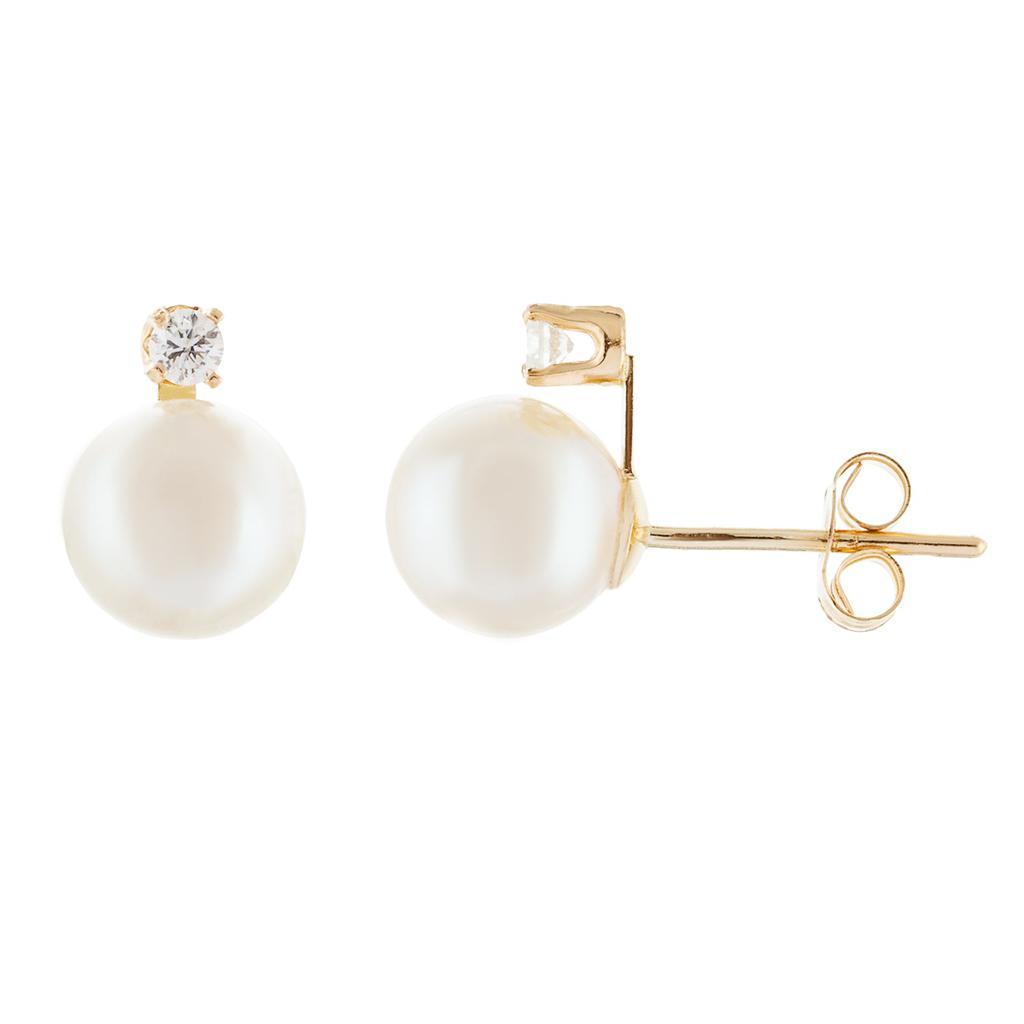 商品Splendid Pearls|14k Yellow Gold 6-6.5mm Pearl Earrings,价格¥1139,第1张图片