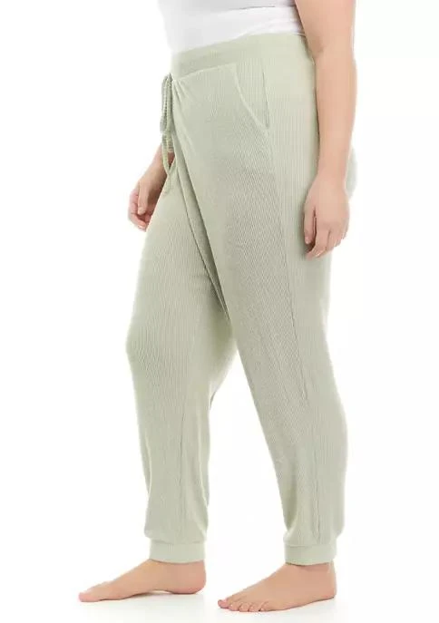 商品Love, Fire|Fire Plus Size Ribbed Nub Hacci Sleep Joggers,价格¥61,第3张图片详细描述