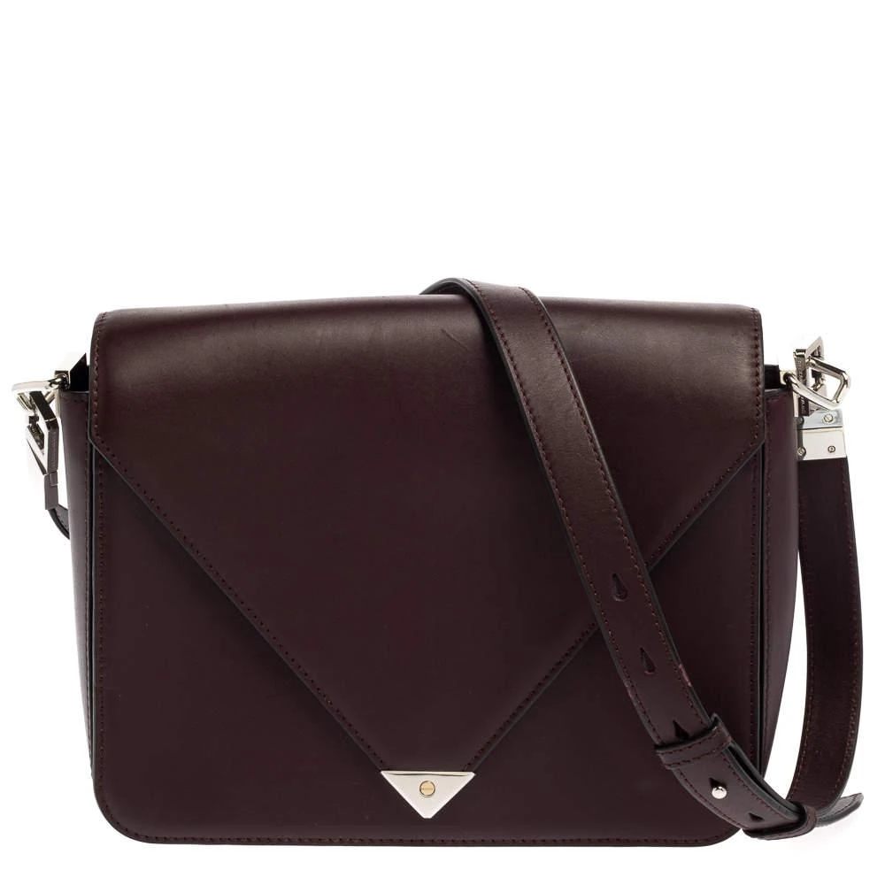 商品[二手商品] Alexander Wang|Alexander Wang Dark Plum Leather Prisma Envelope Shoulder Bag,价格¥2150,第1张图片