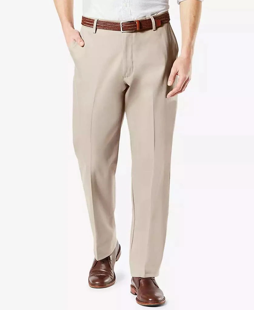 商品Dockers|Men's Signature Lux Cotton Classic Fit Creased Stretch Khaki Pants,价格¥236,第1张图片