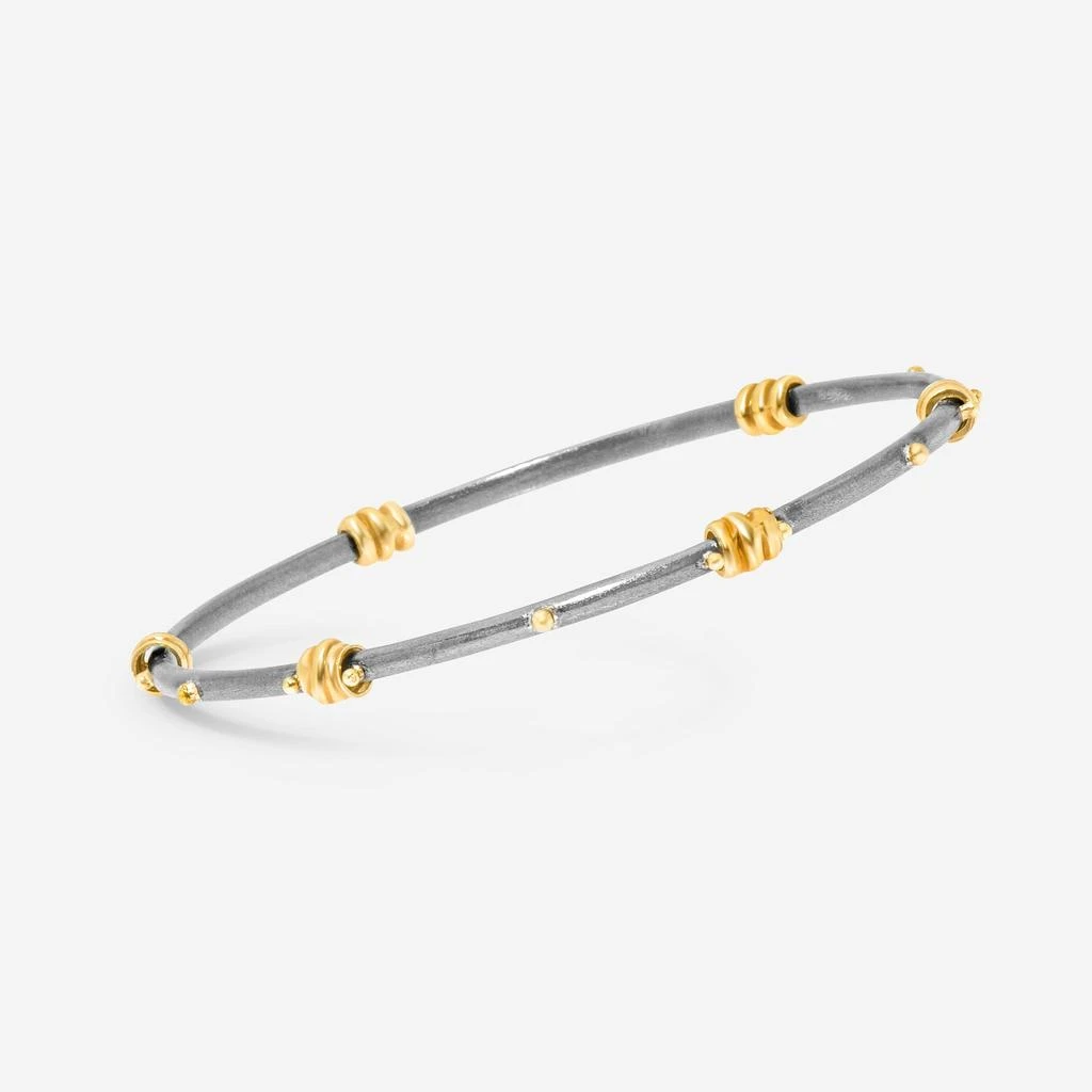 商品Armenta|Armenta Old World Sterling Silver and 18K Yellow Gold, Bangle Bracelet-2,价格¥1940,第1张图片