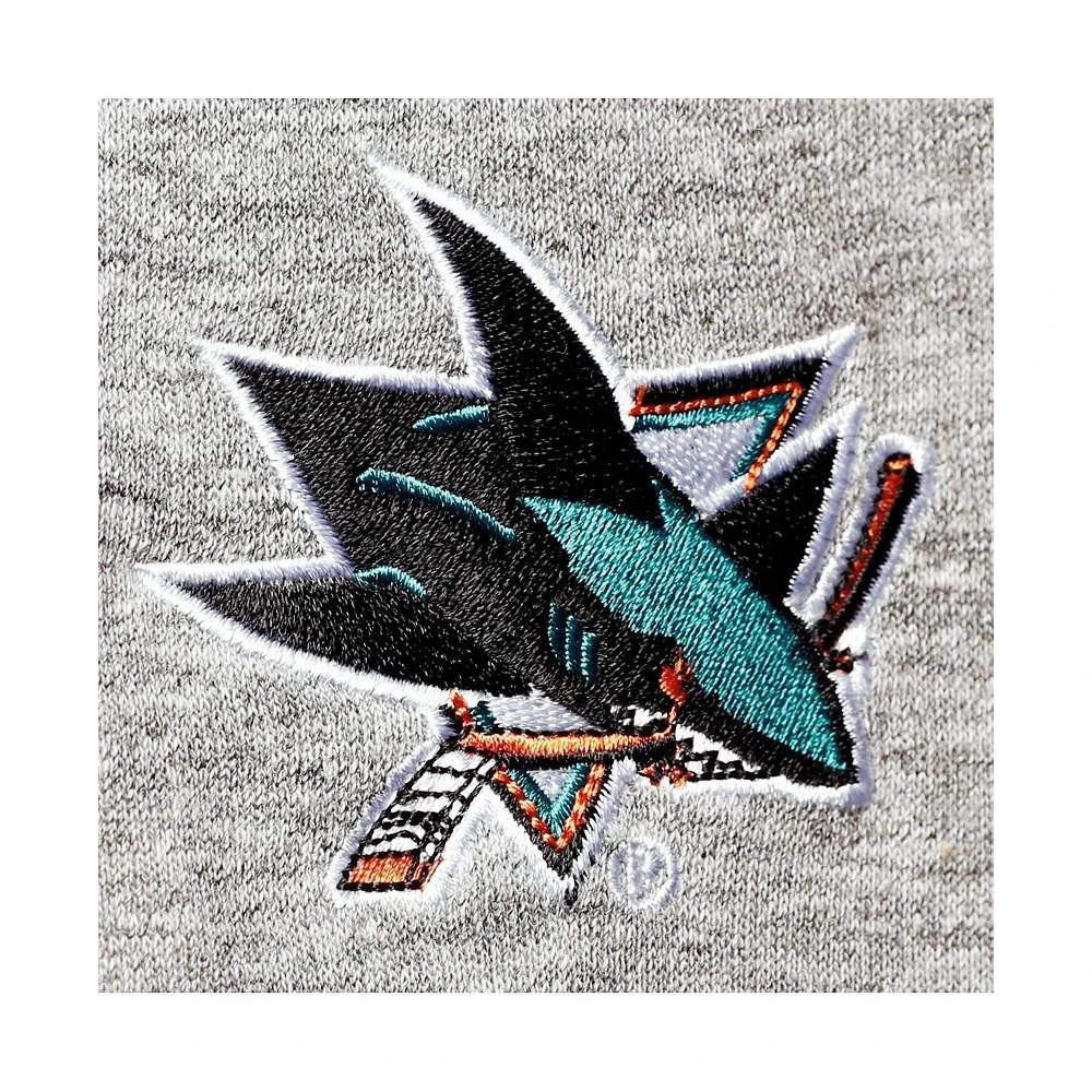 商品Tommy Hilfiger|Men's Heathered Gray San Jose Sharks Mario Quarter-Zip Jacket,价格¥492,第4张图片详细描述