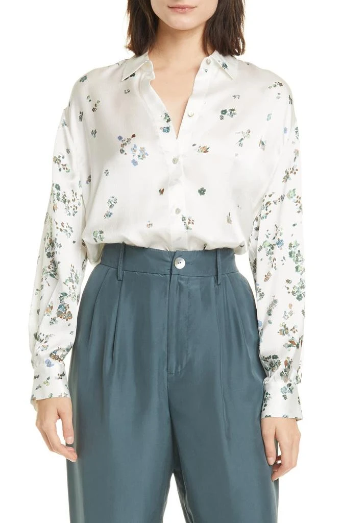 商品Vince|Scattered Floral Silk Blouse,价格¥1031,第1张图片