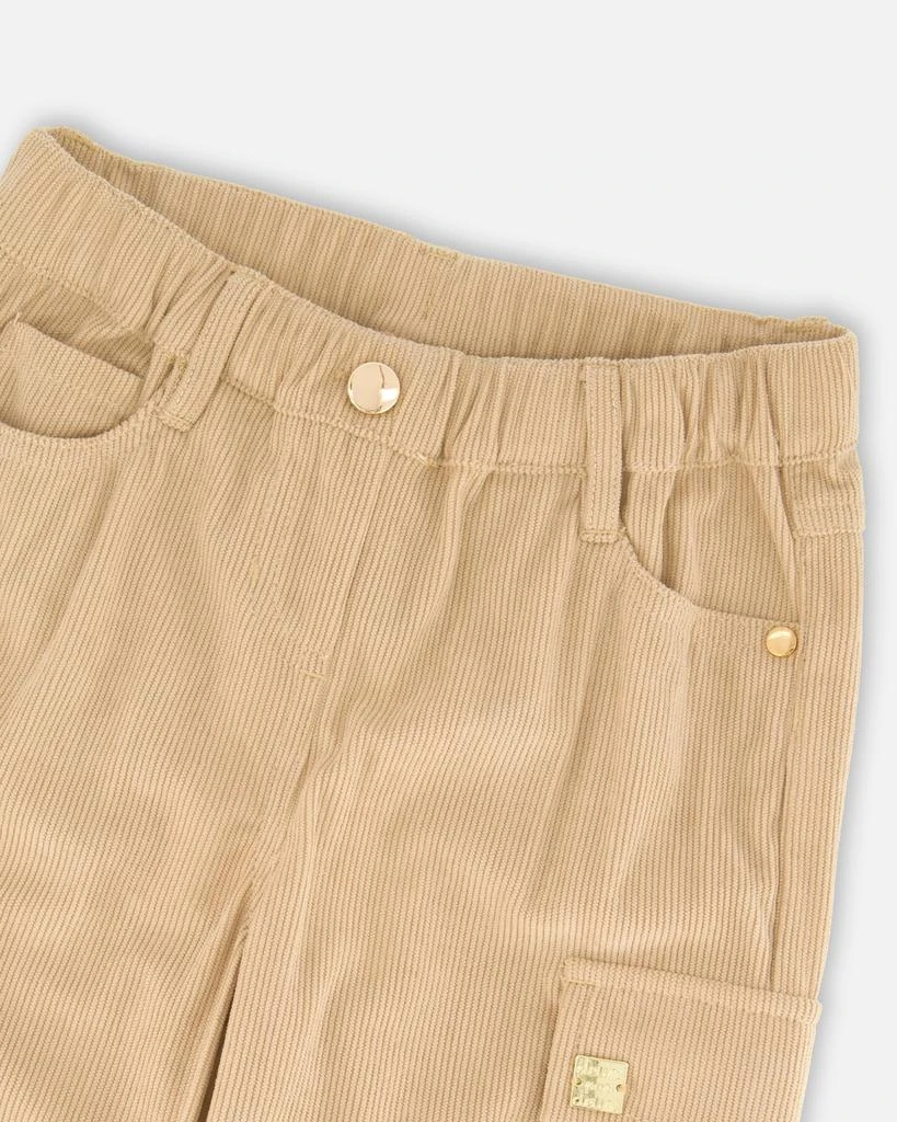 商品Deux par Deux|Parachute Corduroy Pants with Cargo Pockets Light Pecan Brown,价格¥446,第5张图片详细描述