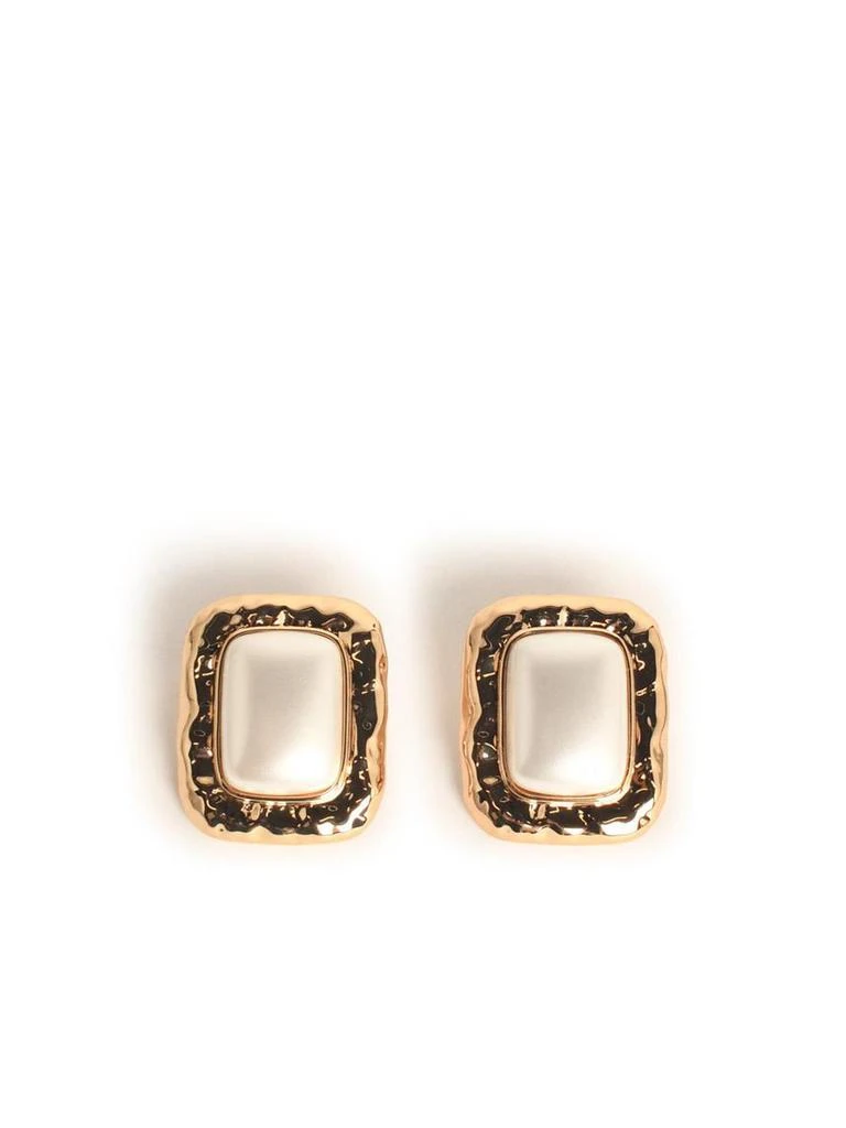 商品Self Portrait|Self-Portrait Mottled' Gold-Plated Brass Earrings,价格¥1464,第1张图片