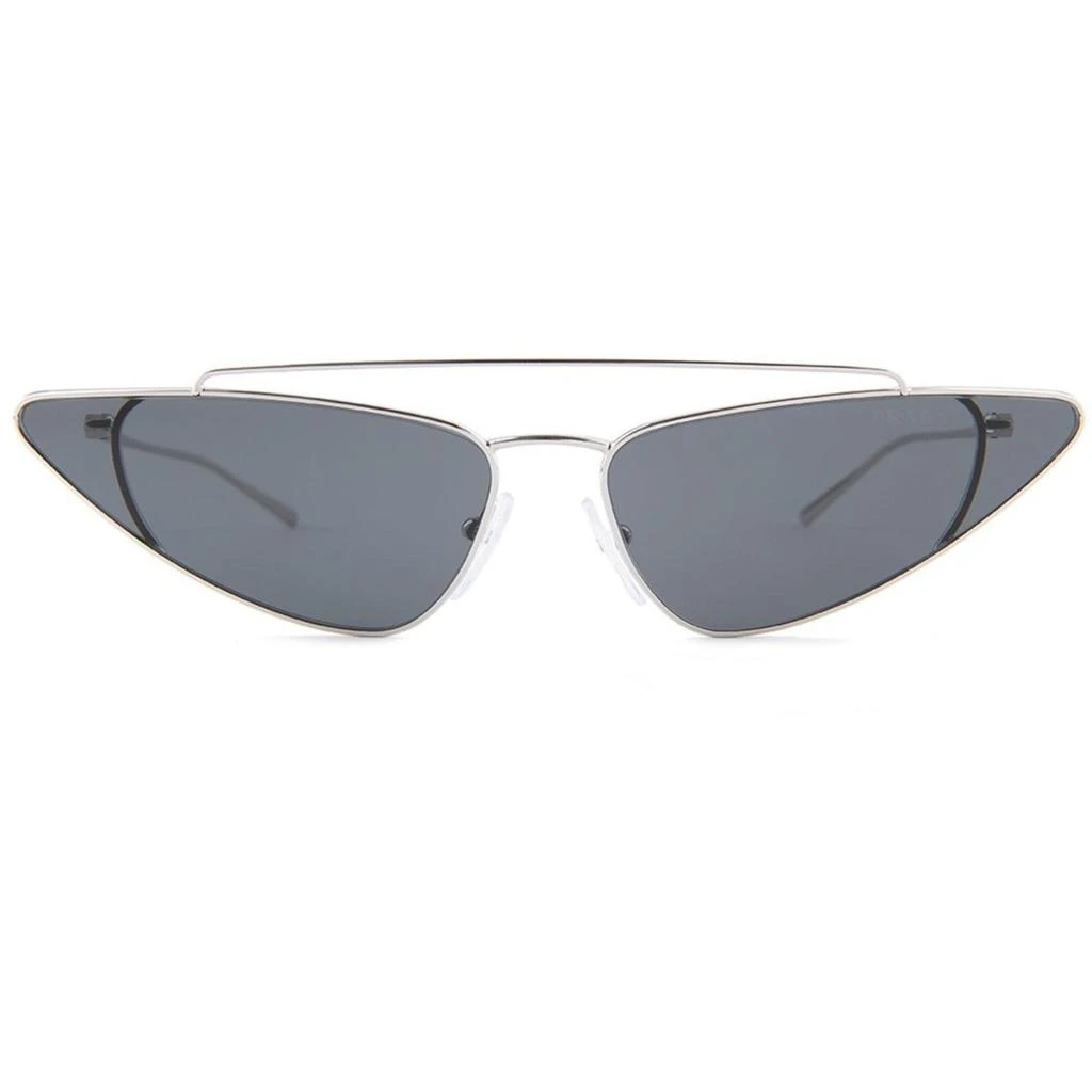 商品Prada|Prada Women's Sunglasses - Grey Lens Silver Cat Eye Frame | PRADA 0PR63US 1BC5S068,价格¥1189,第2张图片详细描述