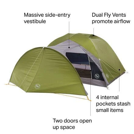 商品Big Agnes|Blacktail 3 Hotel Tent: 3-Person 3-Season,价格¥1883,第5张图片详细描述
