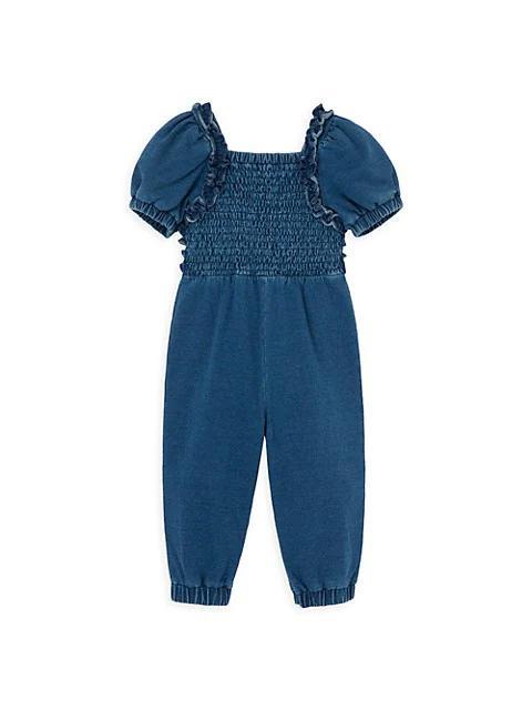 商品Habitual|Baby Girl's Smocked Denim Jumpsuit,价格¥414,第4张图片详细描述