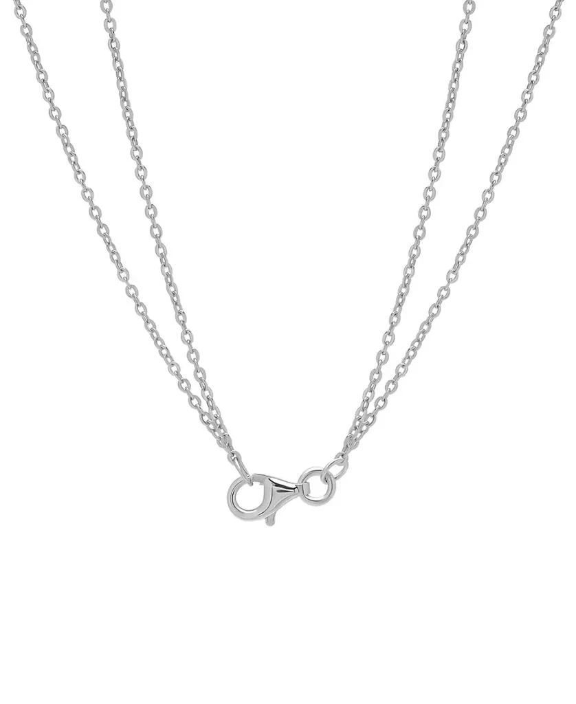 商品Macy's|Diamond Circle & Heart 18" Layered Pendant Necklace (1/4 ct. t.w.) in Sterling Silver,价格¥1889,第4张图片详细描述