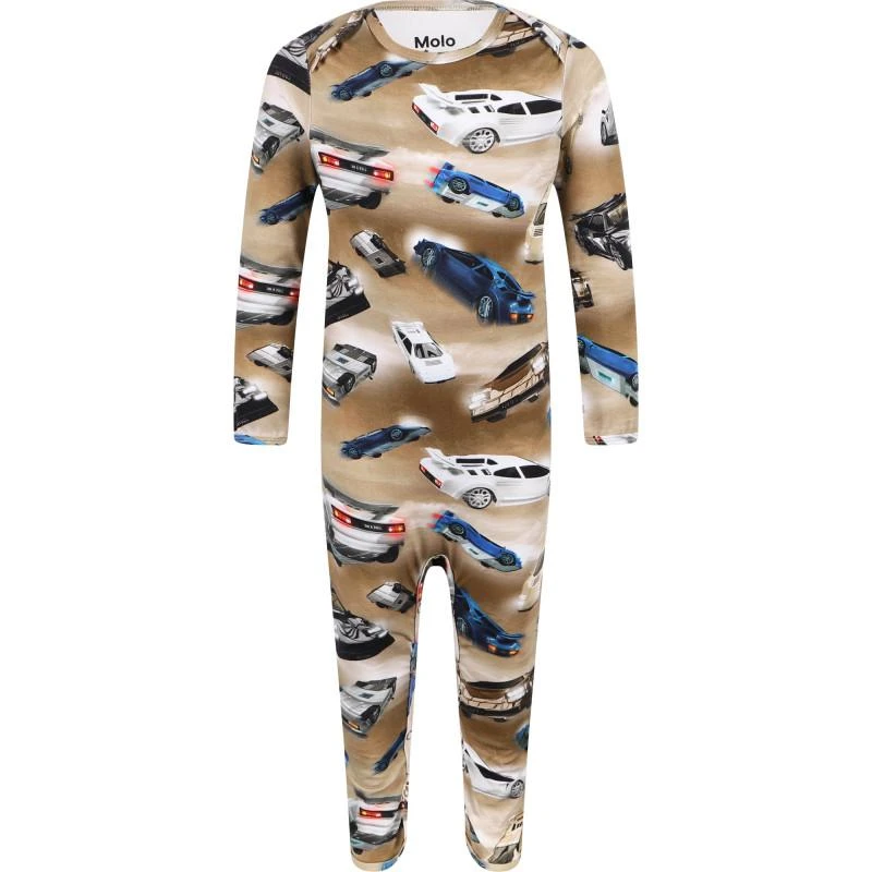 商品MOLO|Air rider baby organic cotton onesie in brown,价格¥425,第1张图片