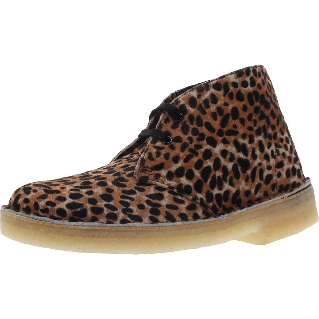 商品Clarks|Clarks Women's Leopard Print Pony Hair Desert Boot Ankle Bootie,价格¥269,第1张图片