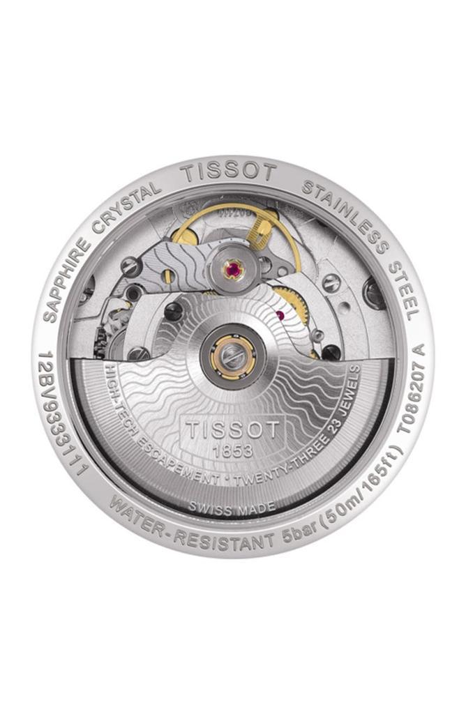 商品Tissot|Women's Luxury Powermatic 80 Croc Embossed Leather Strap Watch, 33mm,价格¥3045,第4张图片详细描述