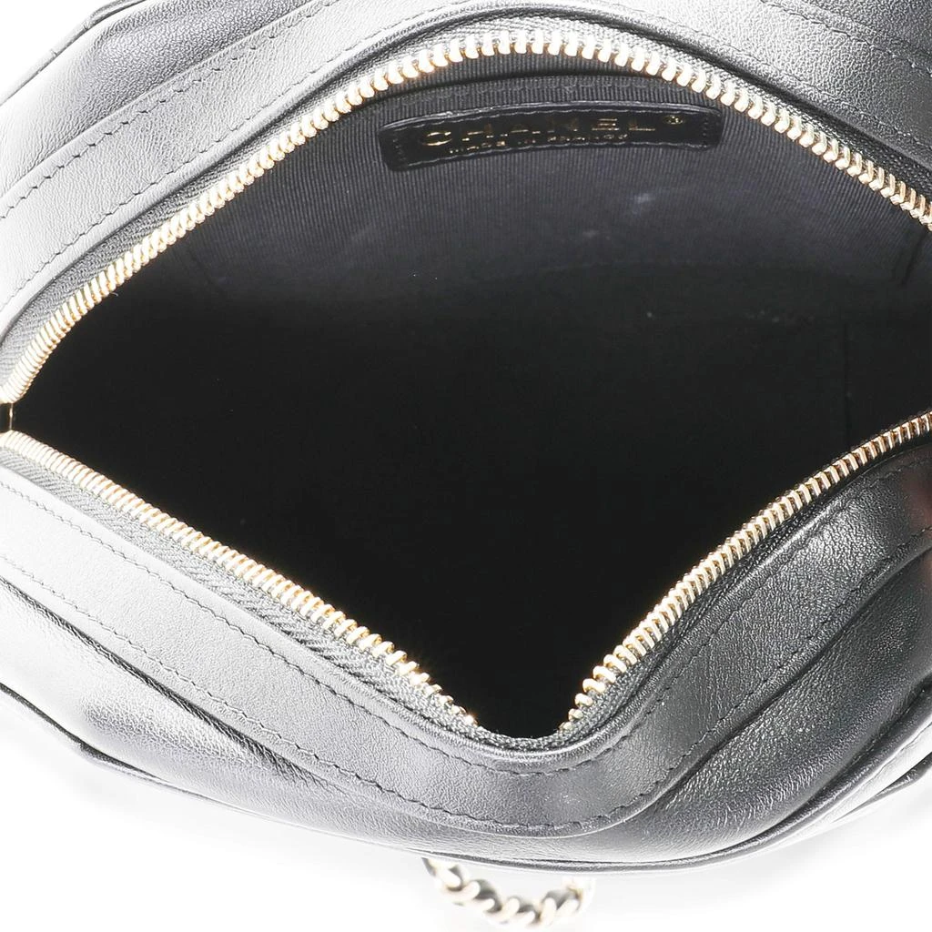 商品[二手商品] Chanel|Chanel Black Lambskin Leather Octagon Camera Shoulder Bag,价格¥32857,第5张图片详细描述