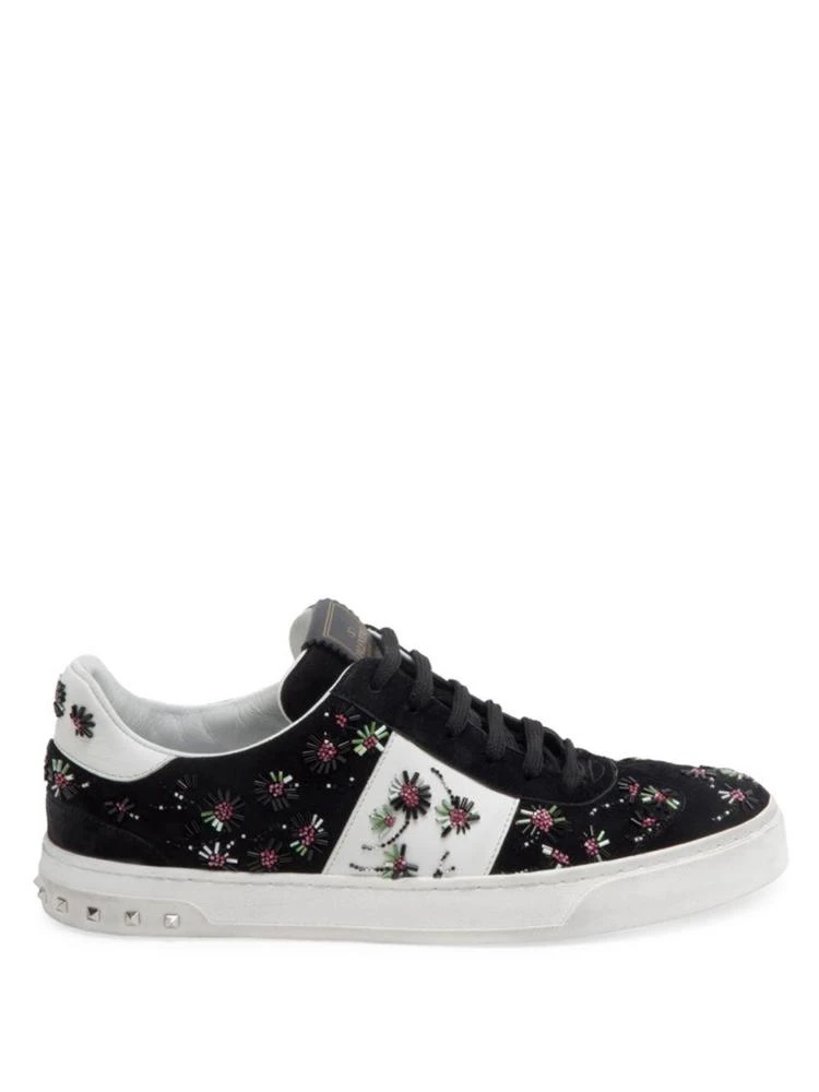 商品Valentino|Fly Crew Beaded Suede Sneakers,价格¥4126,第5张图片详细描述