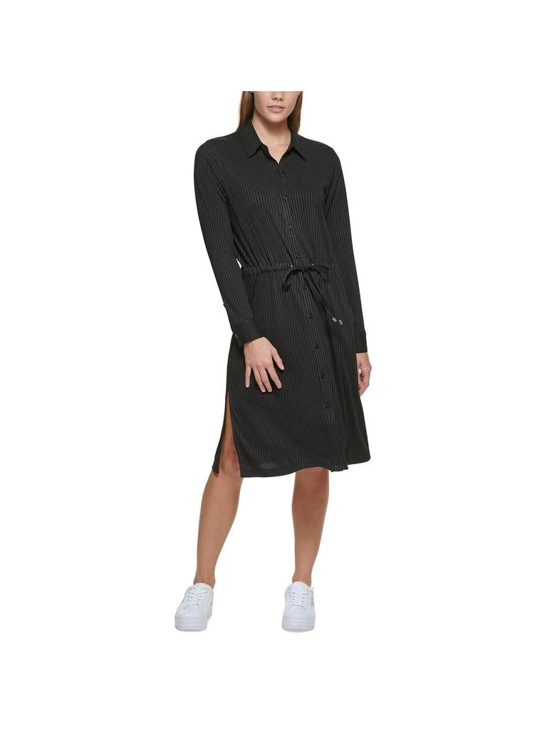 商品Calvin Klein|Womens Tie Waist Midi Shirtdress,价格¥224,第1张图片