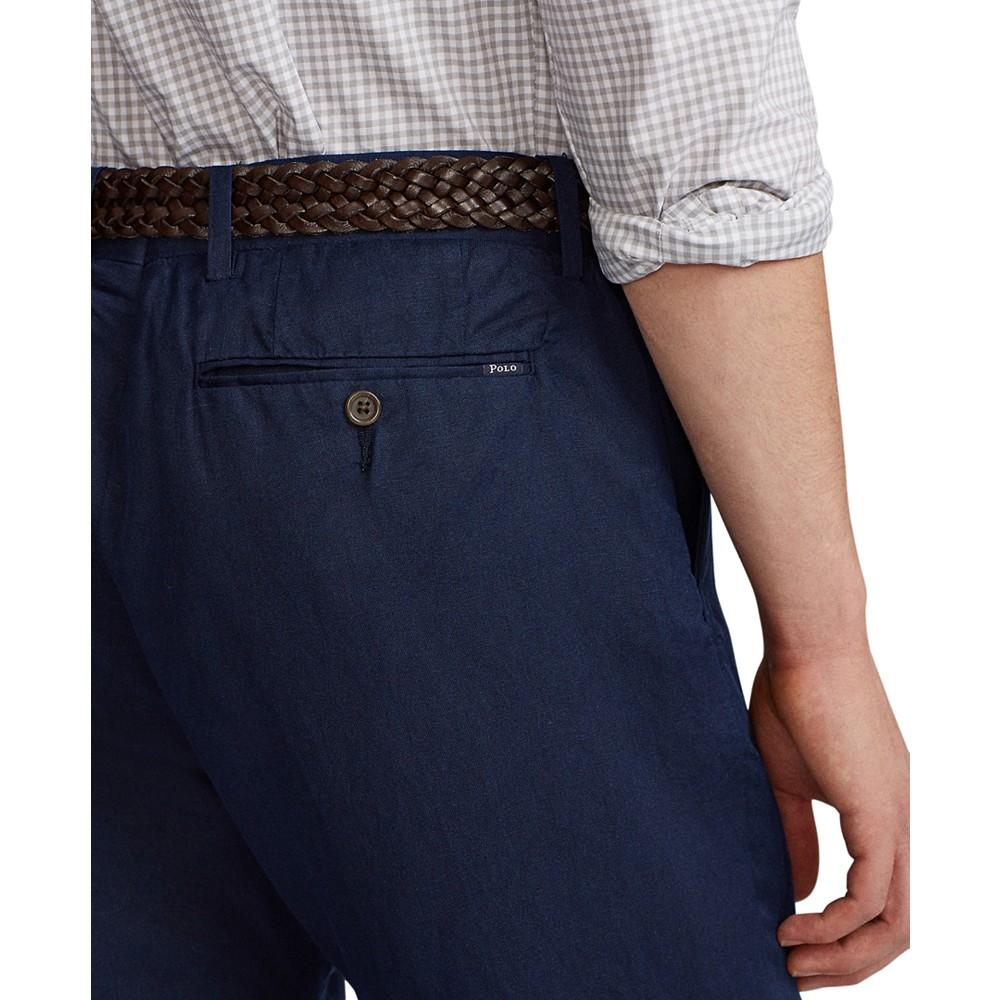 Men's Big & Tall Straight Fit Linen-Blend Pants商品第2张图片规格展示