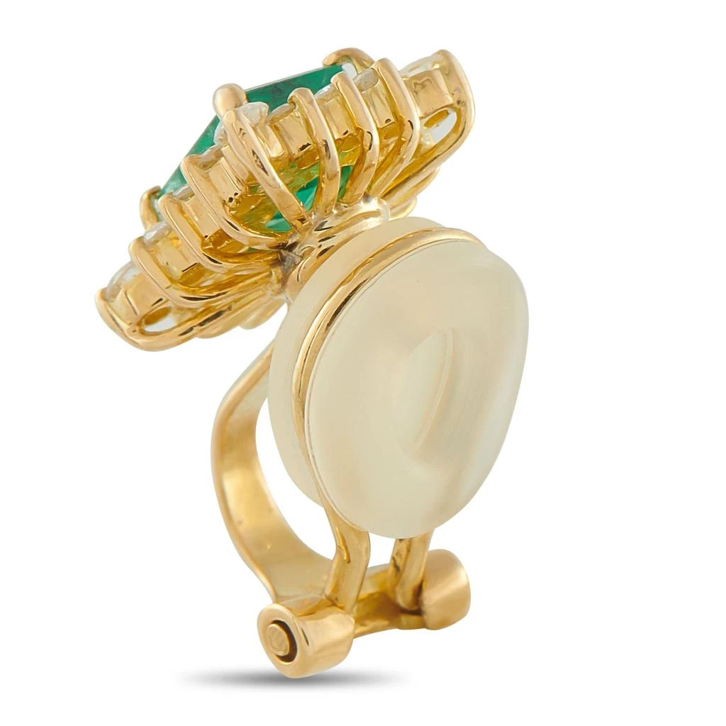 商品[二手商品] LB Exclusive|18K Yellow Gold 0.30ct Diamond and Emerald Clip-On Earrings  MF12-101025,价格¥8305,第2张图片详细描述