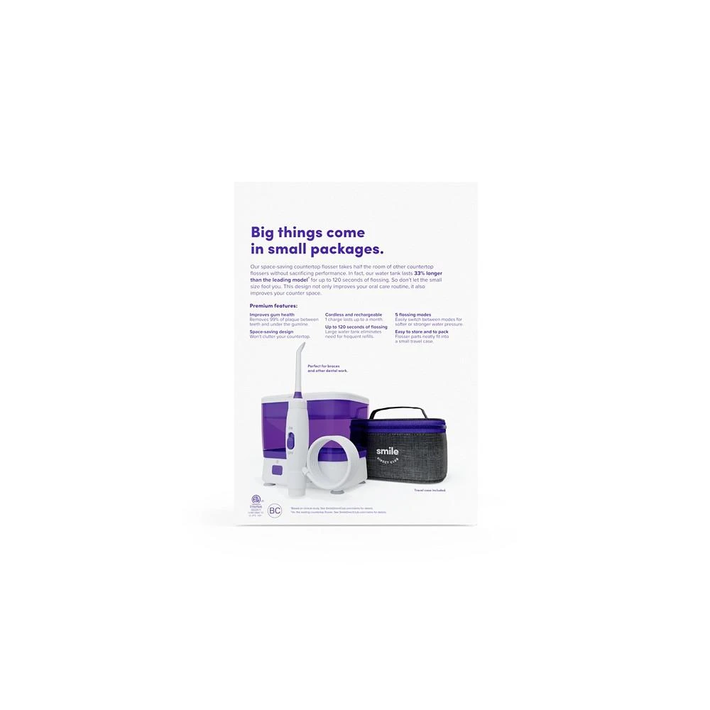 商品Smile Direct Club|Space Saver Countertop Water Flosser,价格¥448,第2张图片详细描述