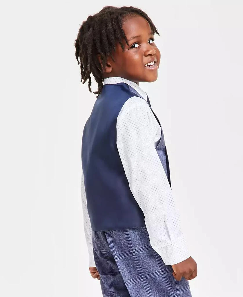 商品Nautica|Little Boys 4-Pc. Shirt, Windowpane Vest, Pants & Neck Tie Set,价格¥187,第2张图片详细描述