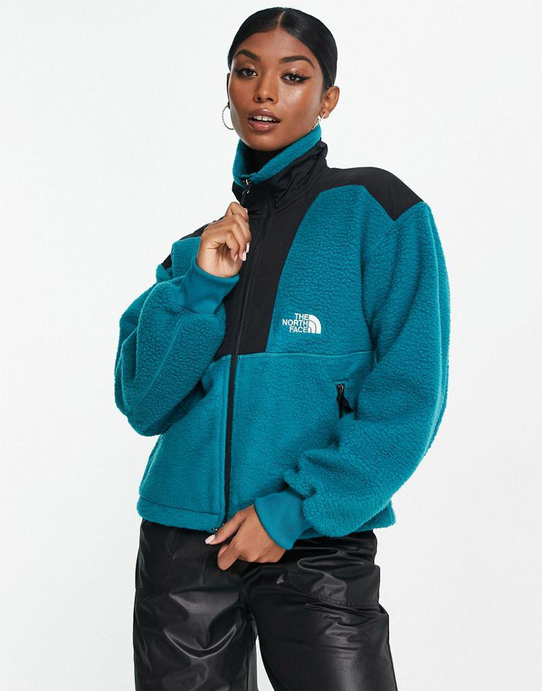 The North Face Denali 1994 retro relaxed fit zip up fleece jacket in teal商品第2张图片规格展示