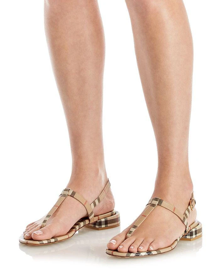 商品Burberry|Women's Emily Vintage Check Thong Sandals,价格¥3011,第2张图片详细描述