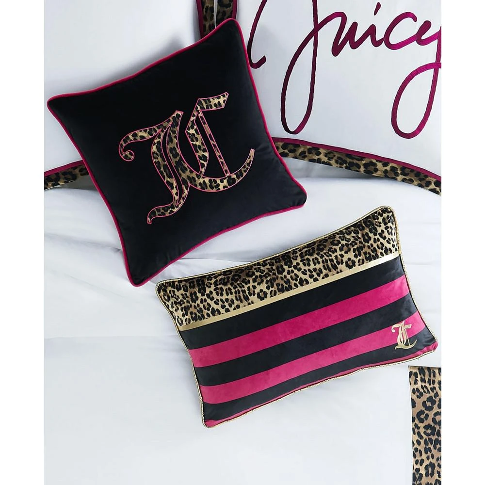 商品Juicy Couture|Velvet Cheetah Logo Decorative Pillow, 20" x 20",价格¥170,第3张图片详细描述