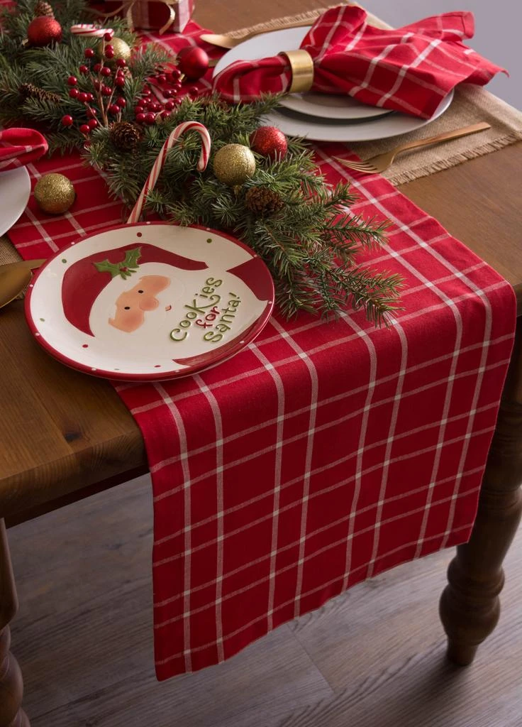 商品DII|Holly Berry Plaid Table Runner,价格¥286,第1张图片