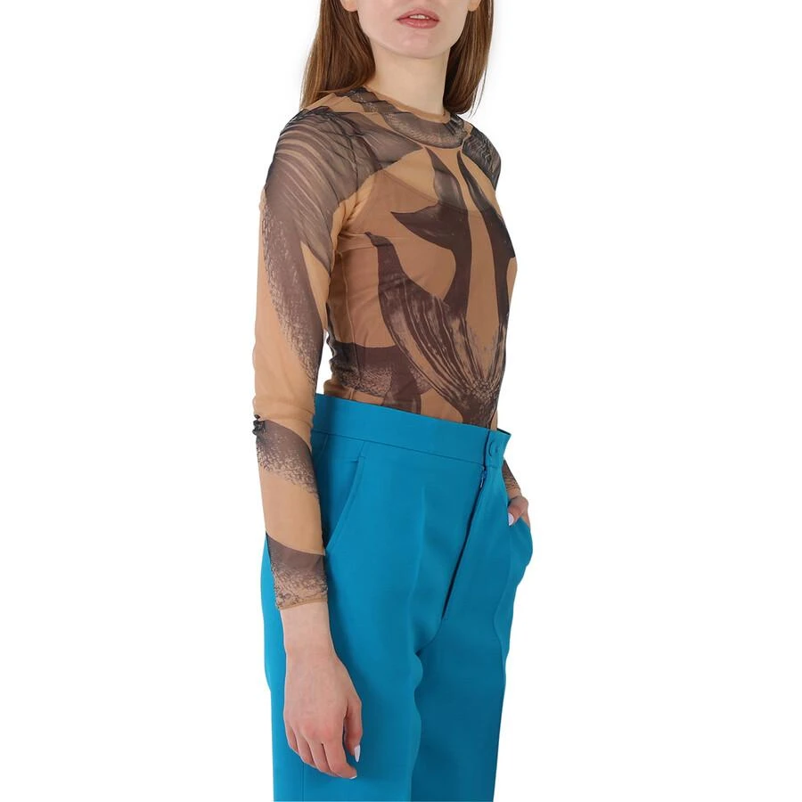 商品Burberry|Ladies Mermaid Tail-Print Tulle Long Sleeve Bodysuit,价格¥1094,第2张图片详细描述