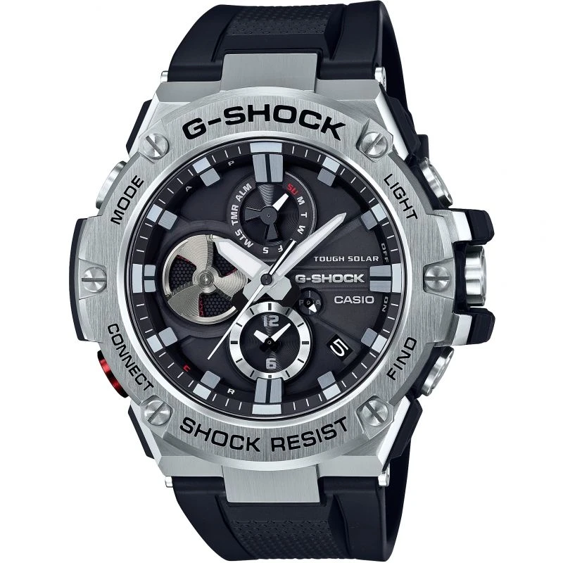 商品Casio|Mens Casio G-Steel Bluetooth Triple Connect Chronograph Radio Controlled Watch GST-B100-1AER 卡西欧手表,价格¥2238,第1张图片