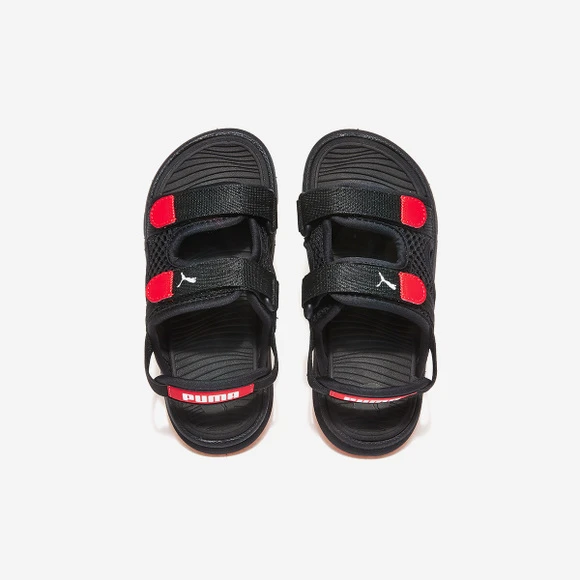 【Brilliant|包邮包税】彪马 Puma Evolve Sandal PS 儿童  凉鞋 沙滩鞋 运动凉鞋 拖鞋  PKI38914701 PUMA Black-PUMA White-For All Time Red 商品