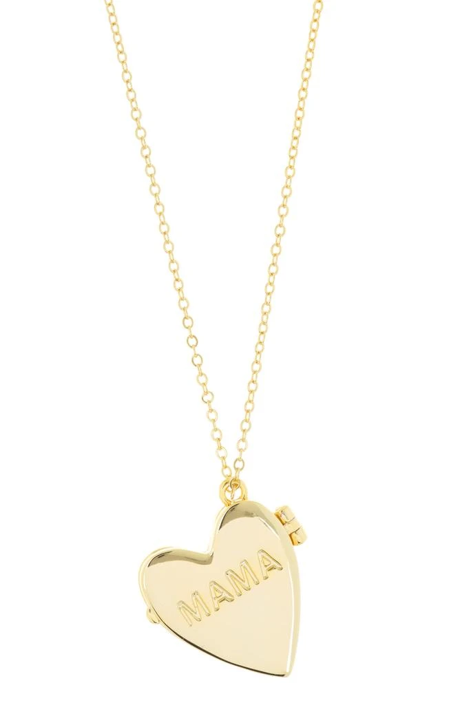 商品ADORNIA|14K Gold Plated Mama Engraved Heart Locket Pendant Necklace,价格¥151,第1张图片