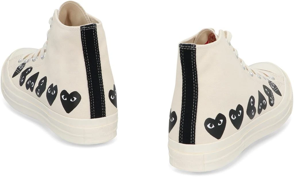 商品Comme des Garcons|IVORY CANVAS COMME DES GARÃ§ONS X CONVERSE SNEAKERS,价格¥1306,第4张图片详细描述